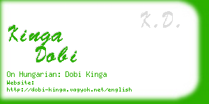kinga dobi business card